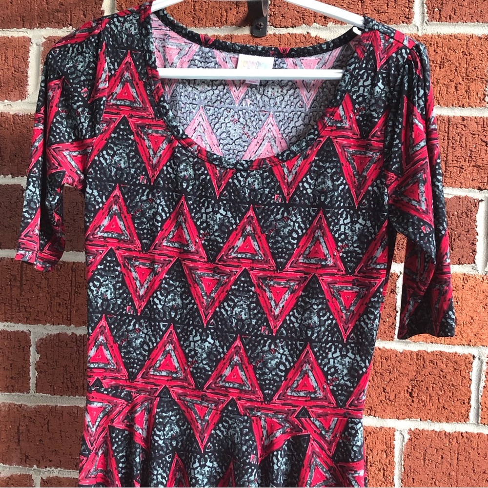 LuLaRoe Dress | Geometric Triangle Pattern | Size Small —#003 - Picture 7 of 9